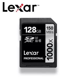 Lexar Professional 128GB SDXC UHS-II 1000x150MB/s V60 U3 C10 Flash Memory Card - Picture 1 of 2