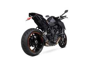 KTM 1290 Superduke R 14-19 Scorpion Exhaust RP Black Ceramic Slip-on PKT90BCER - Picture 1 of 14