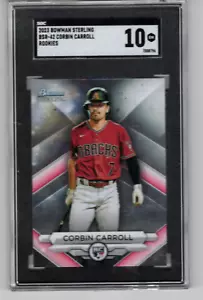 Corbin Carroll 2023 Bowman Sterling RC #BSR-42 Arizona Diamondbacks SGC 10 - Picture 1 of 2