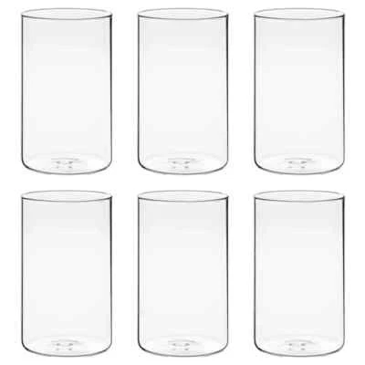 Jarrones de vidrio Winter Shore de 15 cm de altura para decoración de mesa paquete de 6, vasos para Foto 1 de 4