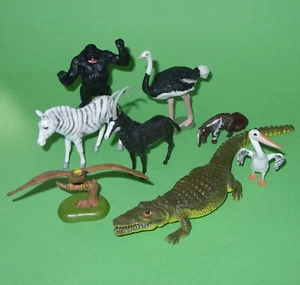 Britains Zoo / Crocodile Gorilla Zebra Eagle Ostrich Antelope Anteater & Pelican - Picture 1 of 9
