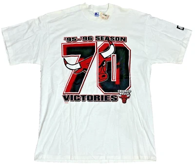 NWT Chicago Bulls ‘95-‘96 Starter “70 Victories” Deadstock Shirt Large Jordan - Image 1 of 4