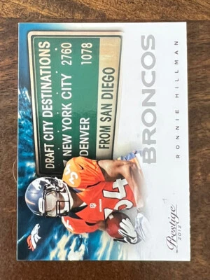 2012 Panini Prestige Ronnie Hillman #25    Denver Broncos - Image 1 of 2