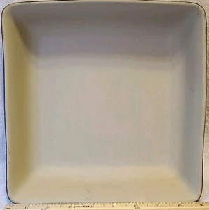 9 x 9 X 2 Stoneware Square Baking Pan Blue Trim Quality Made EUC - Picture 1 of 8