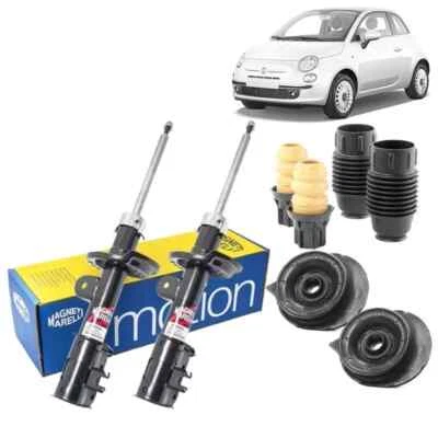 KIT 2 AMMORTIZZATORI ANTERIORI MARELLI FIAT 500 500 C + SUPPORTI + TAMPONI ANTER - Immagine 1 di 4