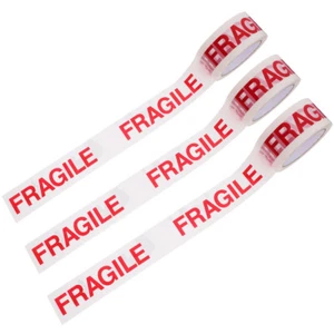 3 Rolls Warnband Büro Umzugsmaterial Zerbrechliche Beschriftungen - Bild 1 von 12