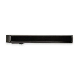 Stainless Steel Gun Metal Carbon Fiber Tie Clip Bar Tac - Picture 1 of 6