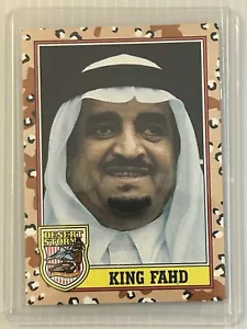 #186 King Fahd 1991 Topps Desert Storm Series 3 - Picture 1 of 2