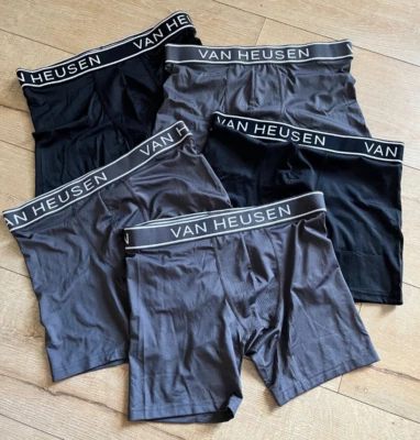 TALLA S Pack de 5 calzoncillos boxer elásticos VAN HEUSEN bolsa de malla transpirable hombre Foto 1 de 4