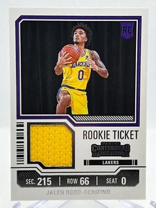 JALEN HOOD-SCHIFINO RC 2023-24 Panini Contenders #RTS-JHS ROOKIE TICKET SWATCHES - Picture 1 of 2