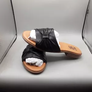 Miz Mooz Daisey Sandals Women's 8.5-9M EU39M Black Ruched - Picture 1 of 11