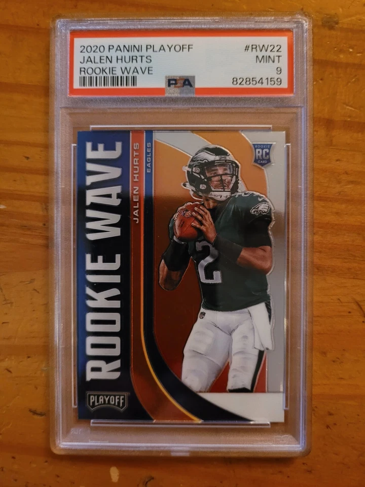 2020 Playoff Rookie Wave #RW22 Jalen Hurts Rookie Card RC PSA 9 Mint Eagles - Image 1 of 1