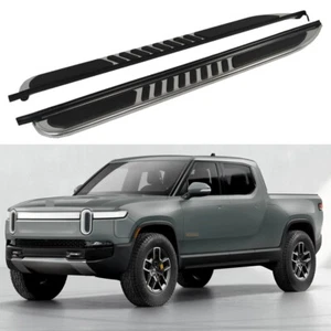 Fits for Rivian R1T 2021-2024 Fixed Running Board Nerf Bar Side Step pedals 2PCS - Imagen 1 de 11