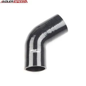 US STOCK 4ply 2.5" inch ID 60 Degree Turbo Black Silicone Hose Coupler Pipe Tube - Picture 1 of 5