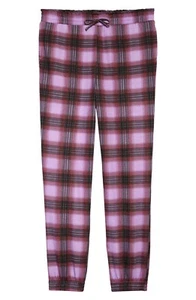 NWT LOVE, FIRE Kids' Smocked Joggers In Purple Check Size L - Picture 1 of 5