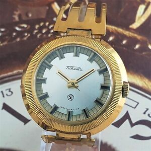 Vintage Watch USSR RAKETA Big Zero Gold Plated Wristwatch Mechanism 2609.HA