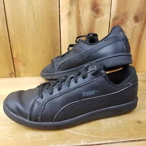 Puma Smash V2 Trainer Low Black Trainers Boys Kids Uk Size 5 EU 38 *See* - Picture 1 of 15