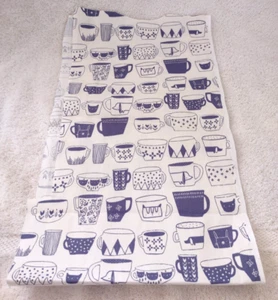 Coffee Cup Mug Sewing Fabric Scrap 30" x 8 1/2" - Picture 1 of 4