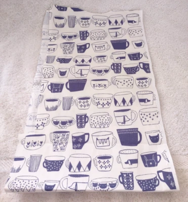 Coffee Cup Mug Sewing Fabric Scrap 30" x 8 1/2" - Image 1 of 4