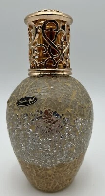 Abajur Ashleigh & Burwood London fragrância mosaico ouro e prata feito à mão em excelente estado usado - Imagem 1 de 4