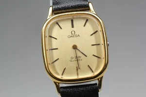 *EXC+5* OMEGA De Ville 1351 Push Crown Gold Damen 21mm Schweizer QZ Uhr aus Japan - Bild 1 von 12