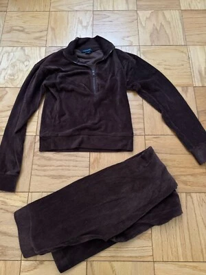 Traje de chándal de terciopelo marrón French Connection talla XS Foto 1 de 4
