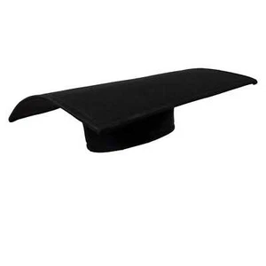 Black Fabric Mortarboard Graduation Adult Hat High School Uni Congrats Cap Party - Picture 1 of 1