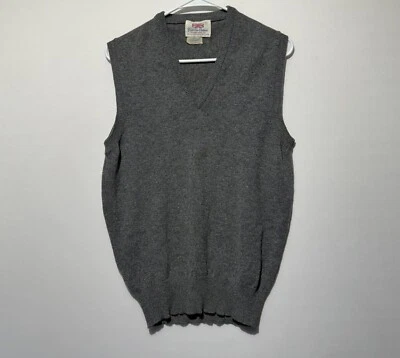 Chaleco Suéter Vintage Cable Car Clothiers Inglaterra Lana de Cordero Pura Gris Talla 36 Foto 1 de 4