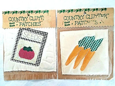 lot 2 kit Westrim Crafts CARROTS Z8803 SEED PACKET Z8822 sew-on-patches 1995 New - Image 1 of 4