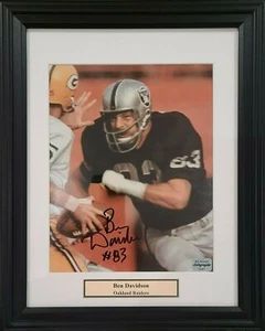 Ben Davidson Raiders Framed Autographed 8x10 Photo, AAA COA - Picture 1 of 4