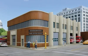 WALTHERS Cornerstone 933-3765 HO 1/87 FIRE DEPARTMENT HEADQUARTERS station kit - Picture 1 of 2