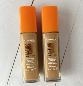 2 X RIMMEL LONDON 30mL LASTING RADIANCE FOUNDATION 303 TRUE NUDE SPF 25 - Picture 1 of 4