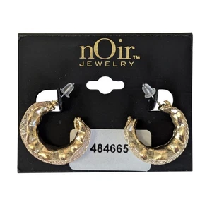 Pendientes de aro de media luna de oro de nOir Jewelry - Imagen 1 de 6