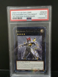 2024 YU-GI-OH! CRBR EVIL SWARM EXCTN KNGHT 1ST EDITION SUPER RARE PSA 10 - Picture 1 of 5