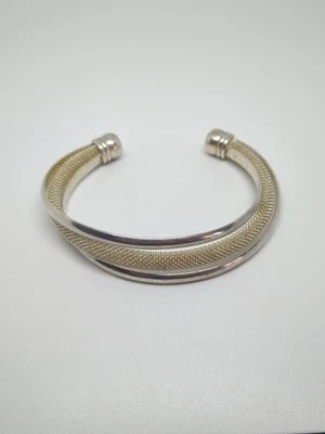 Signed Elsa Peretti Tiffany & Co Dream Mesh Twist Cuff Bracelet 6.5" Inside - Image 1 of 4