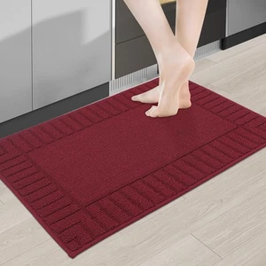 -Kitchen-Rugs-and-Mats Non Skid Washable Kitchen Mats for Floor Red Kitchen R... - Picture 1 of 7