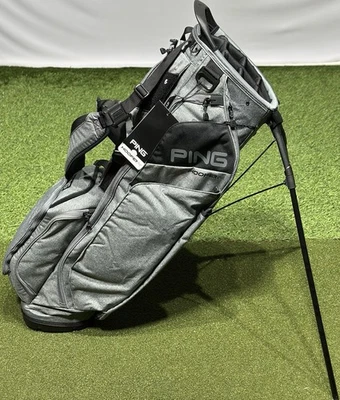 PING 2025 Hoofer 14 Stand Carry Golf Bag Color: Heather Gray/Black NEW! - Image 1 of 4