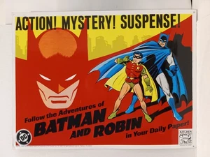 BATMAN & ROBIN - FREGADERO DE COCINA PRENSA LATA CARTEL PUBLICITARIO - 12" X 16" - 1990 - Imagen 1 de 5