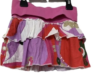 ROXY Teenie Wahine Colorful Elastic Waist Layered Skort Girls Size Small (4) NWT - Picture 1 of 10