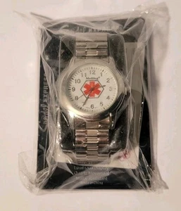 SPEIDEL EXPRESS MEDILOG MEDICAL ID WATCH JAPAN QUARTZ MOVEMENT SAVE A LIFE - Picture 1 of 6