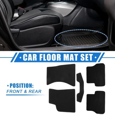 1 Juego Alfombrillas Coche Audi A6 para S6 10-18 Delanteras Traseras Antideslizantes Terciopelo Negro Foto 1 de 4