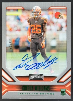 2019 Panini XR Greedy Williams Auto Green /25 #182 RC Cleveland Browns TB3 - Image 1 of 4