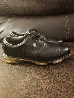 ✅Men Size 9.5 Wide FootJoy Dryjoys Tour Opti Flex2 Leather Croc Golf Shoes 53678 - Image 1 of 4