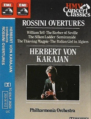 Herbert Von Karajan Philharmonia Orchestra  Rossini Overtures CASSETTE ALBUM - Image 1 of 4