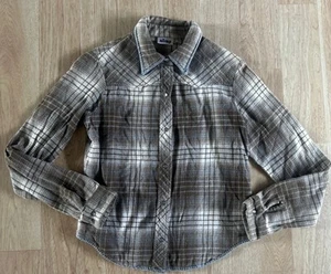 Hurley Damen S Western Flanell Karo Perlen Knopfleiste Jacke Gewebt Langarm - Bild 1 von 15