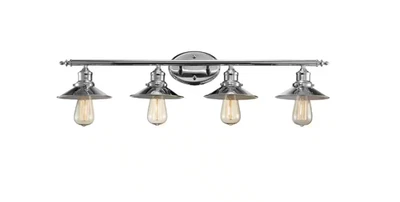 Griswald 34 in. 4-Light Polished Chrome Bathroom Vanity Light Fixture with Metal - Image 1 of 4