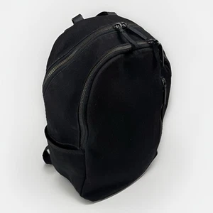 Everlane moderner Reißverschluss Rucksack schwarz Baumwolle Canvas Lederbesatz Backpack MÄNGEL - Bild 1 von 24