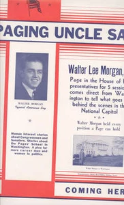C 1940 POSTER UNCLE SAM WALTER LEE MORGAN JR POLITICAL - Picture 1 of 1