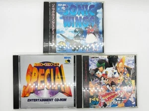 Lot 3 Aero Fighters 2 World Heroes Ⅱ Jet NeoGeo CD Special Set SNK Tested - Picture 1 of 16