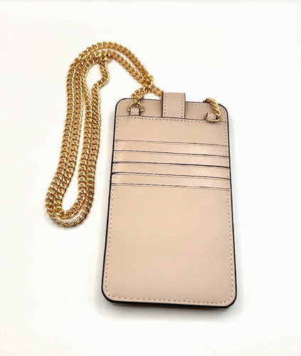 Michael Kors borsa a tracolla rosa schede telefono custodia cinturino catena oro nuova